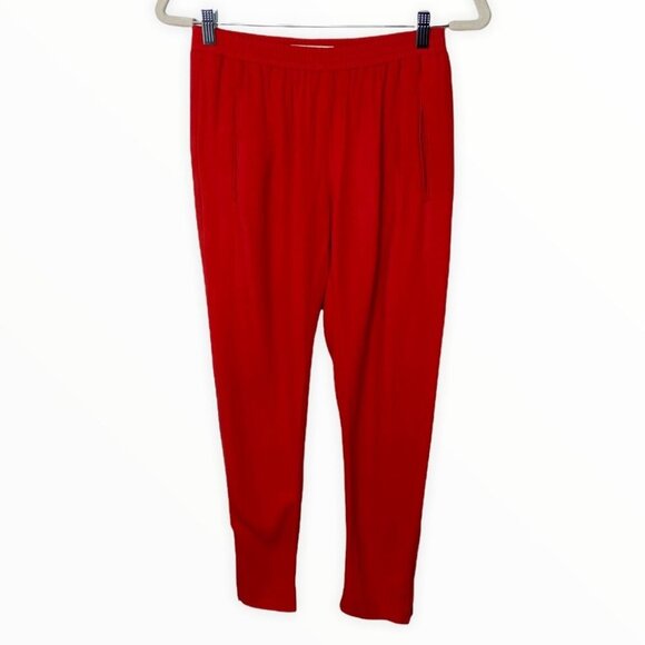 Stella McCartney Crepe Tapered Elastic Waist Pants Trousers Size 36 or 0 Pockets - Picture 3 of 12